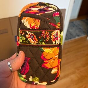 Vera Bradley Floral Quilted Pouch - Orange, Pink, Green